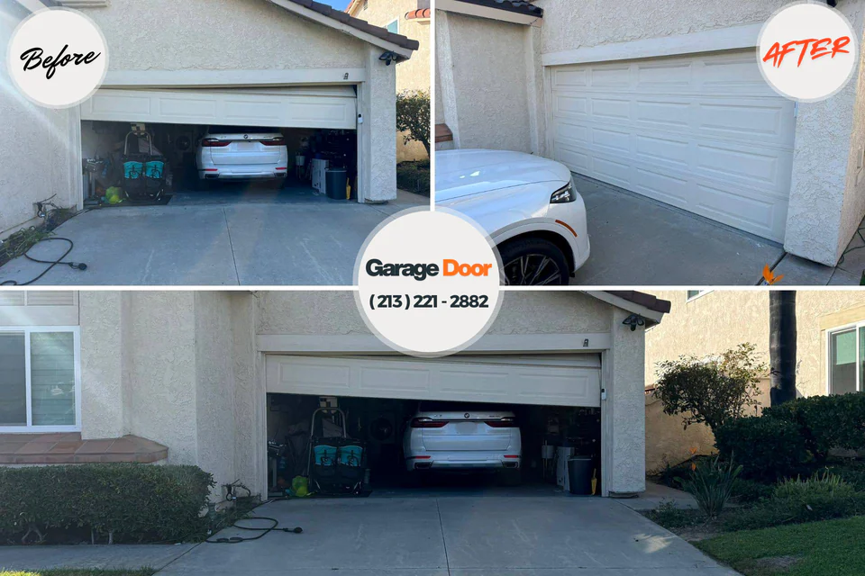 Before and after: garage door repair Kalifornsky, AK